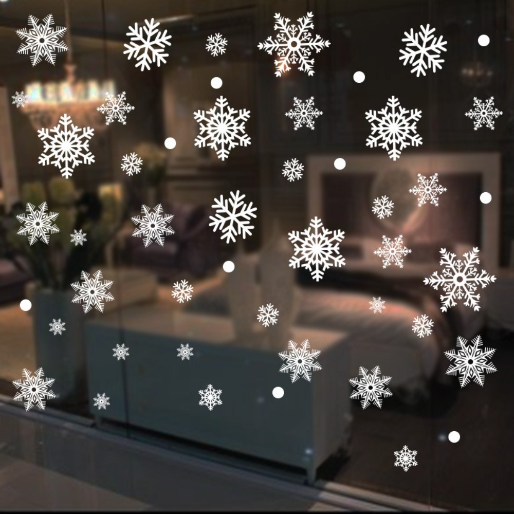 Snowflake Window Decal - 30 sztuk pcv świąteczne płatki śniegu