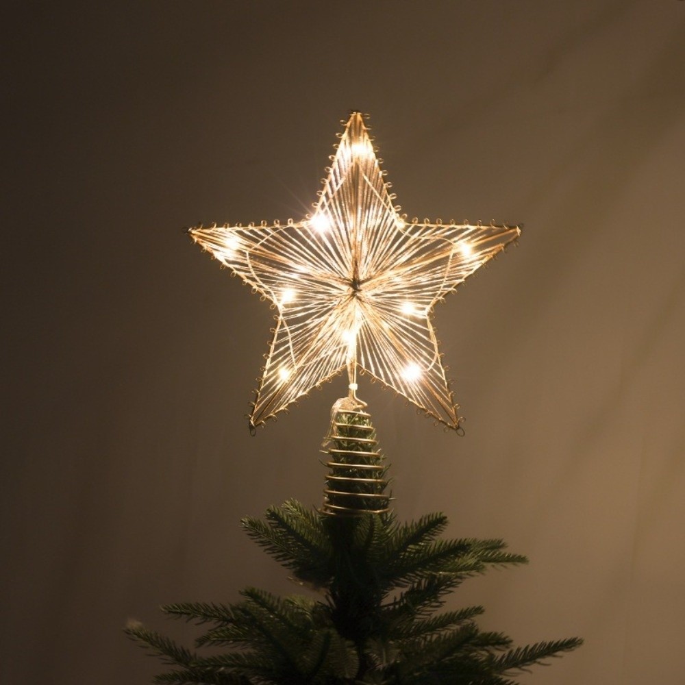 Star Tree Topper - Ozdoba na choinkę 3D z brokatowymi