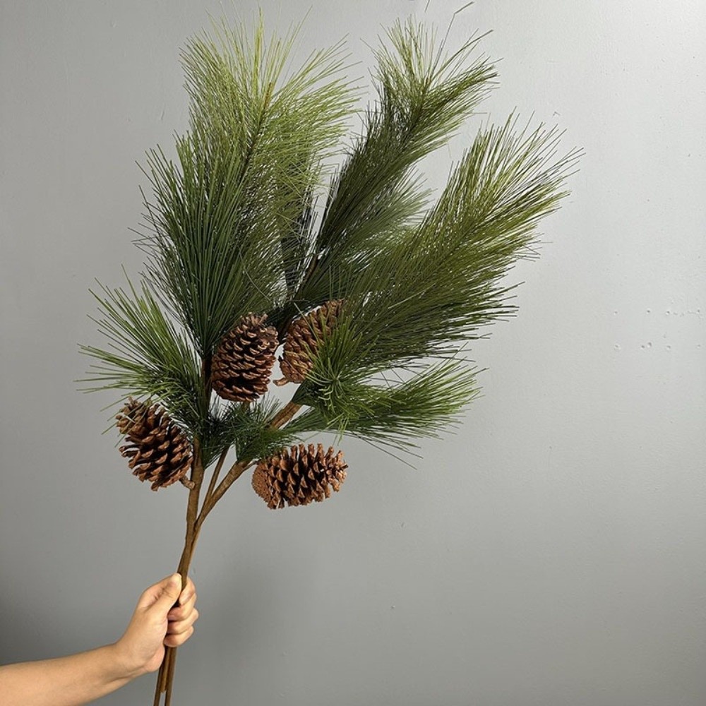Christmas Tree Artificial - Realistyczna sztuczna gałązka sosny z szyszkami,