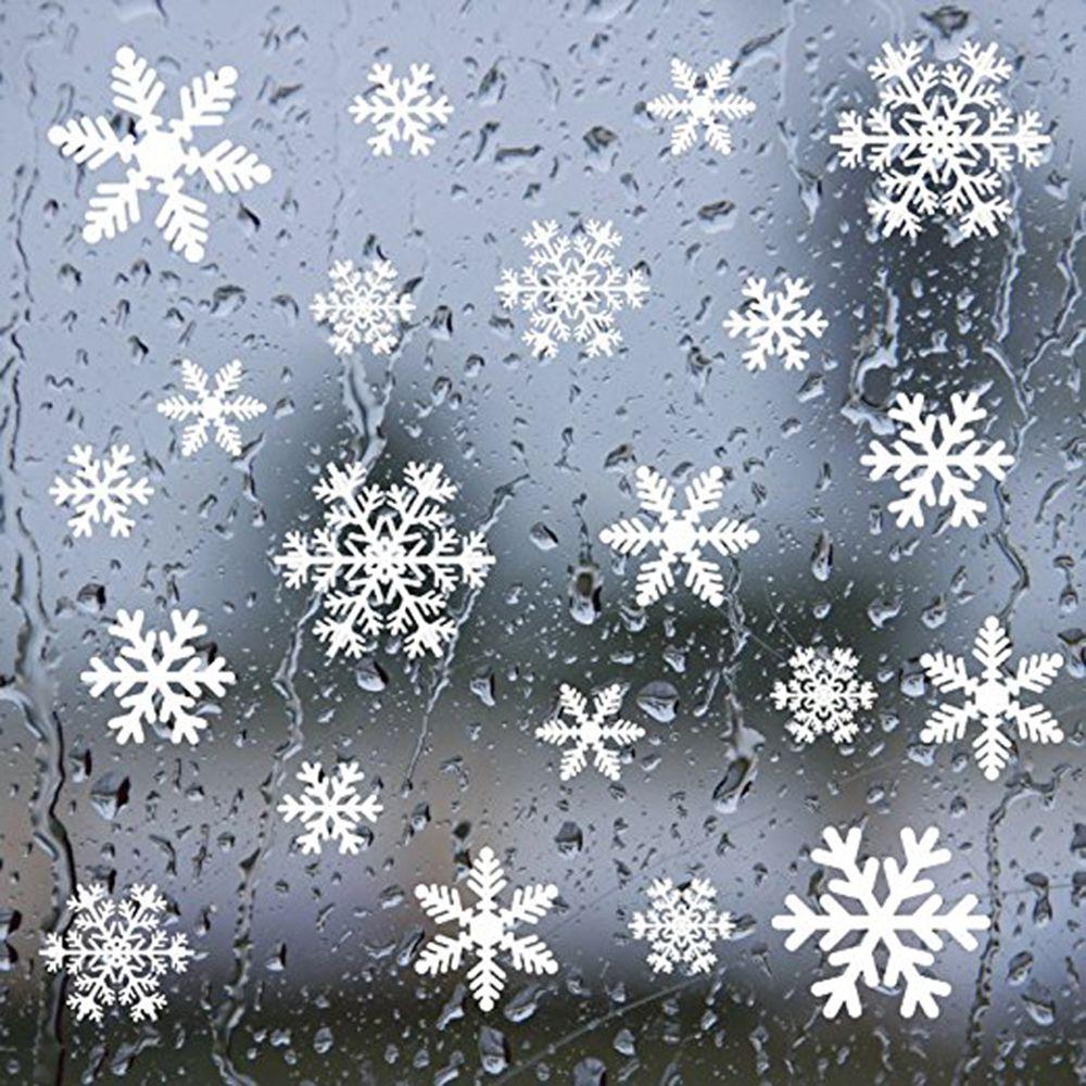 Snowflake Window Decal - 27/38PCS Prezent Xmas Festival Supplies Dekoracja