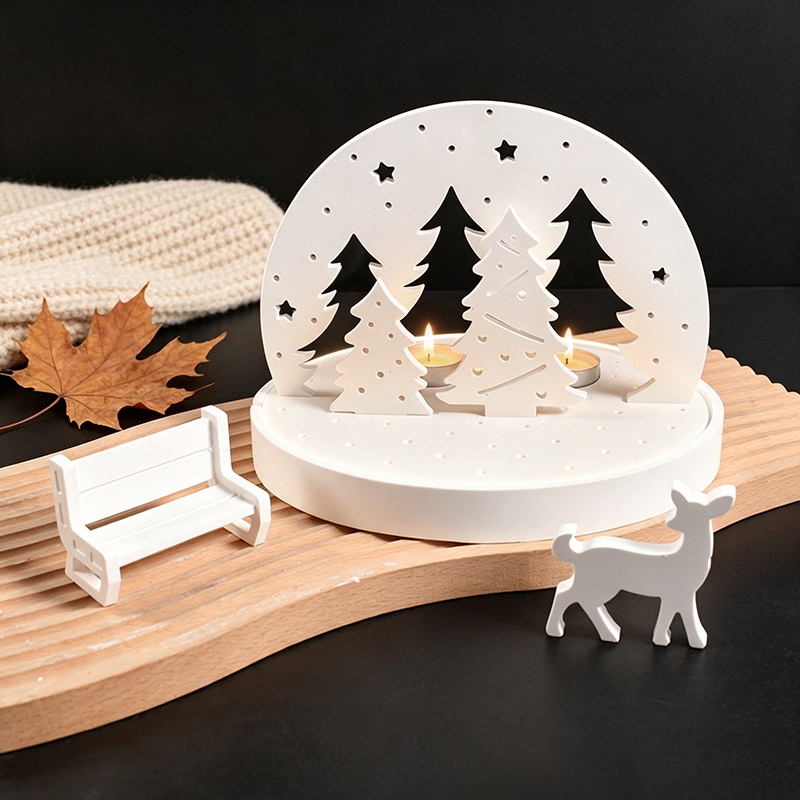 Holiday Candle Set - Formy silikonowe na świeczniki w kształcie