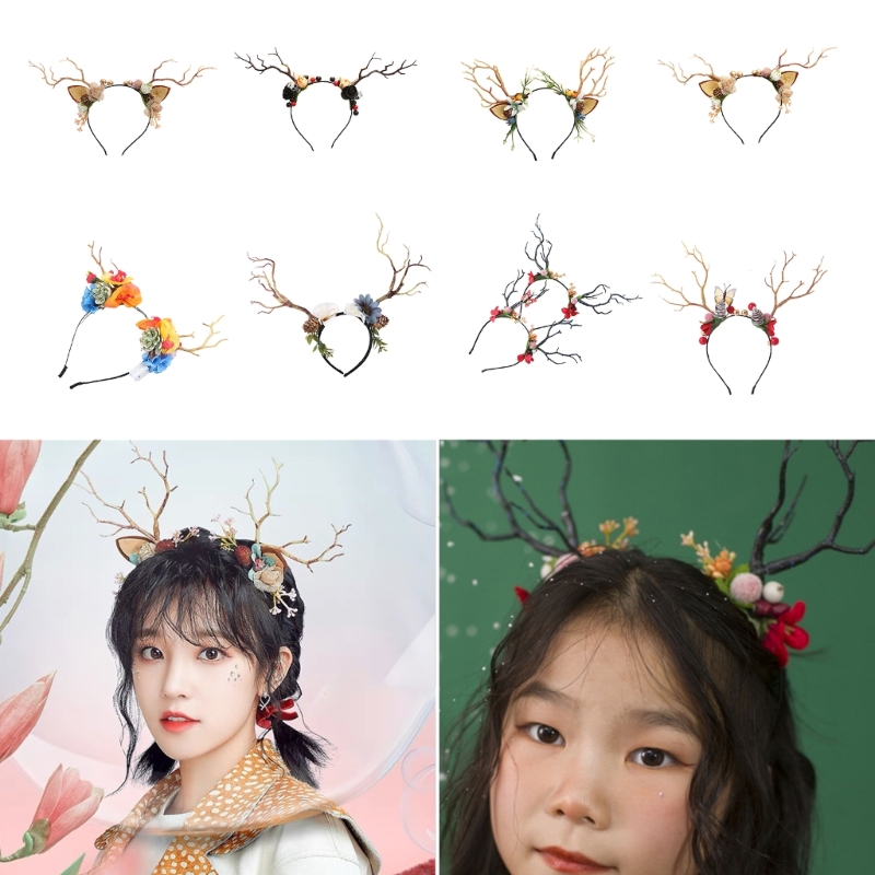Reindeer Antlers Headband - Oddział kształt poroża renifera obręcz do