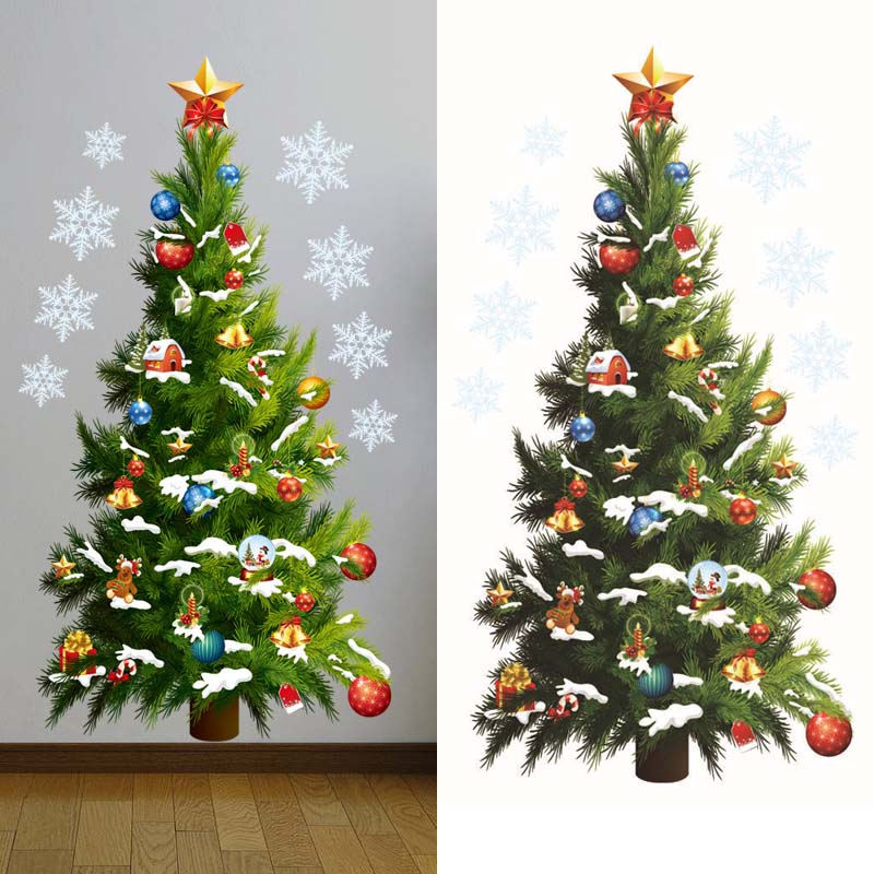 Snowflake Window Decal - Choinka Naklejki ścienne Naklejka na szybę