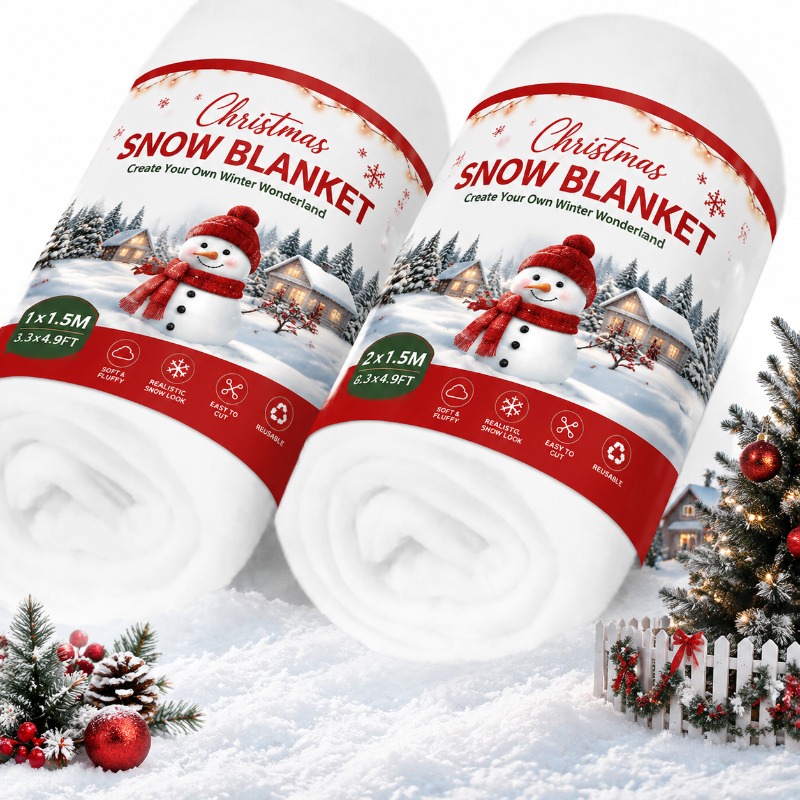 Christmas Throw Blanket - Sztuczny dywan śnieżny, sztuczny śnieg, koc,