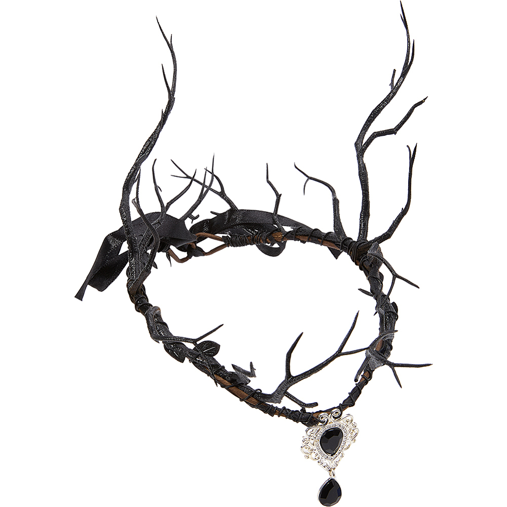 Reindeer Antlers Headband - Czarna opaska na głowę wróżki z