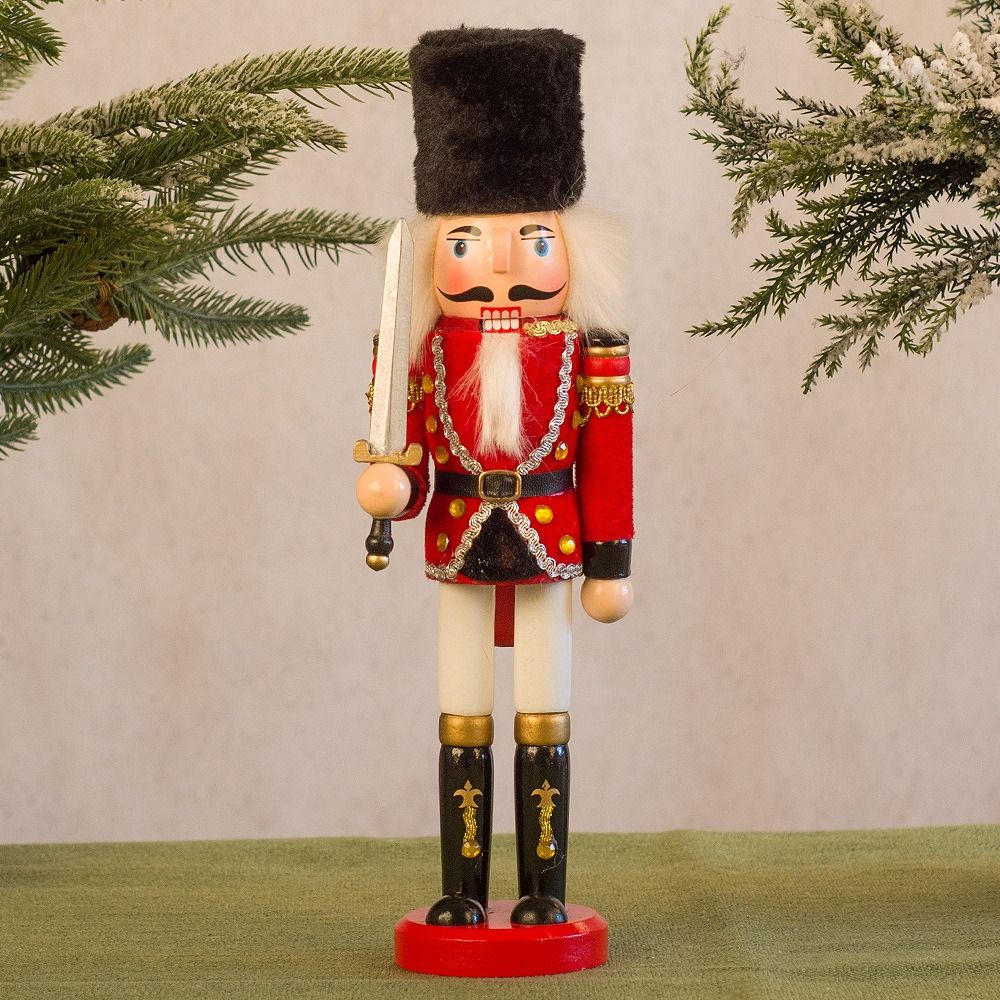 Nutcracker Figurine - Wesołych Świąt Vintage Dziadek do Orzechów