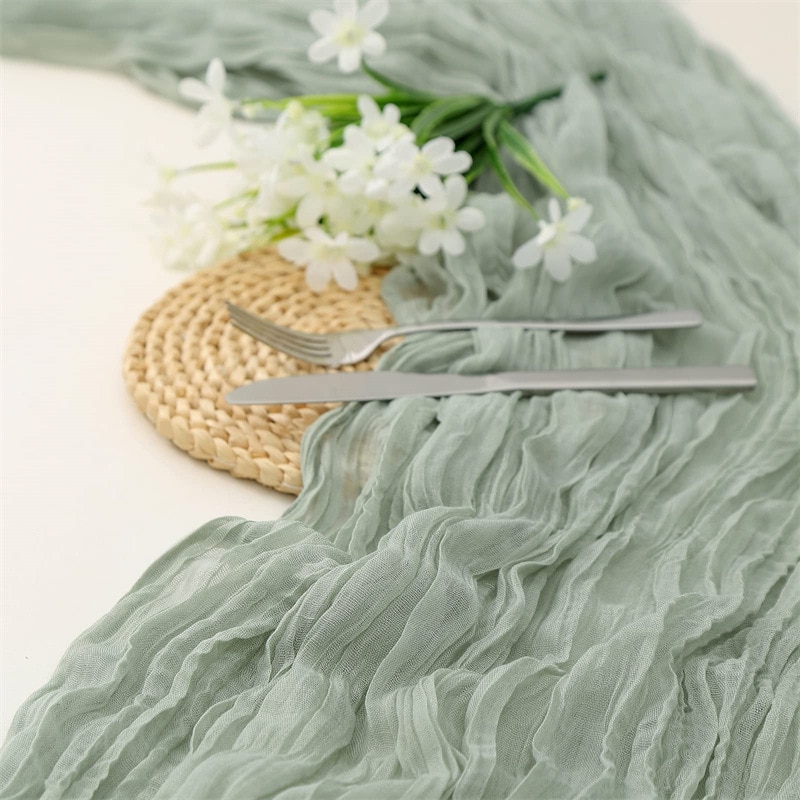 Christmas Table Runner - Pół-przezroczysta, cienka siateczka przyjęcie weselne bożonarodzeniowe