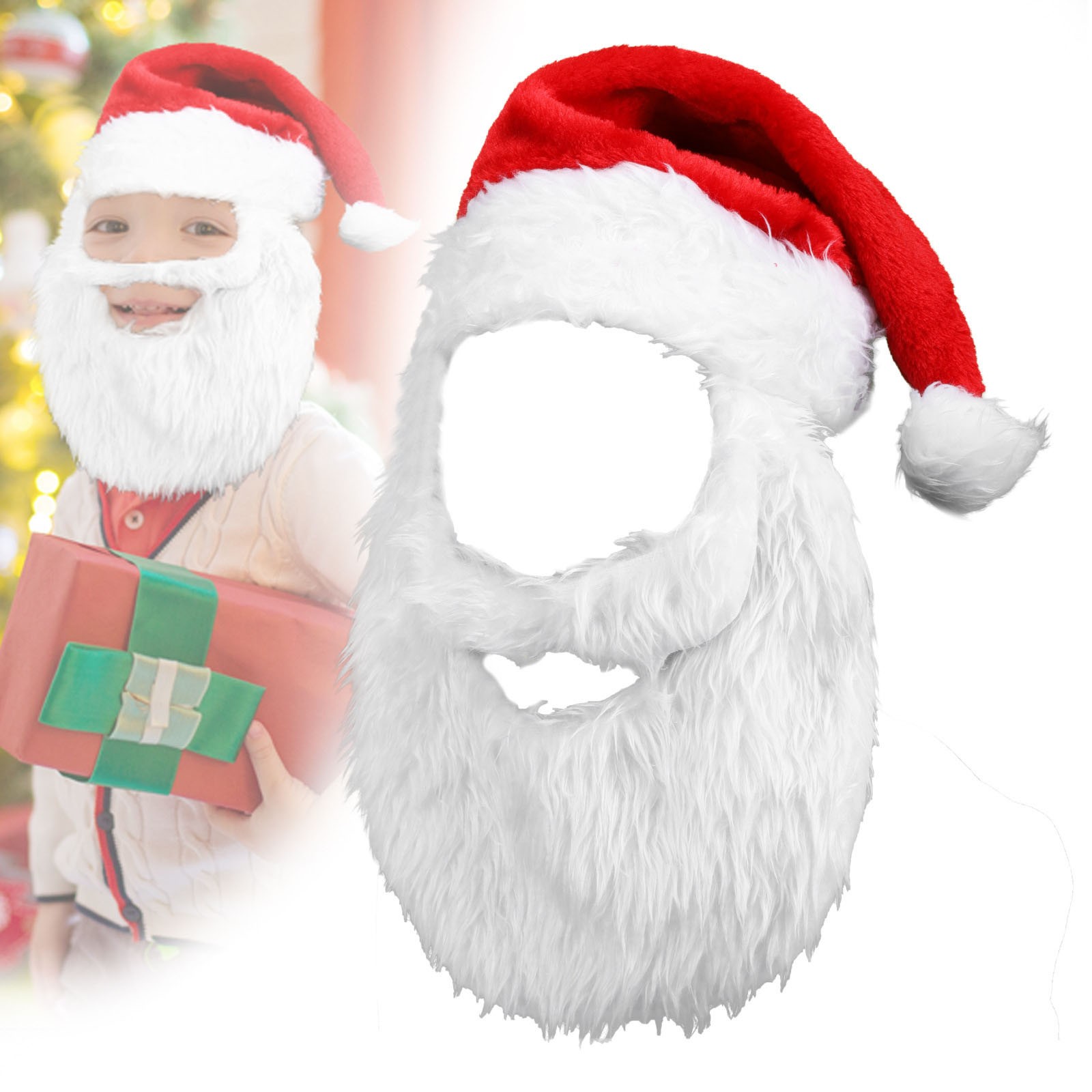 Santa Hat Plush - Nowa pluszowa czapka świąteczna dla dorosłych
