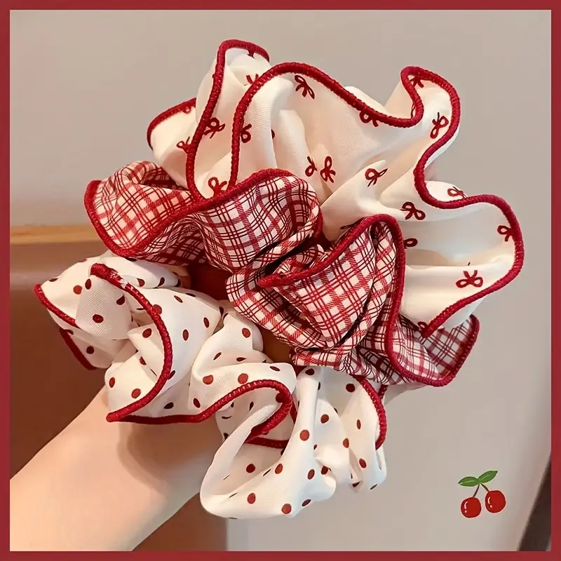 Christmas Throw Blanket - 3 szt. Słodkie czerwone gumki do