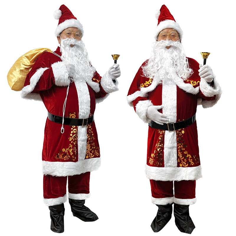 Elf Costume Christmas - Strój Świętego Mikołaja Dorosły Męski Kostium