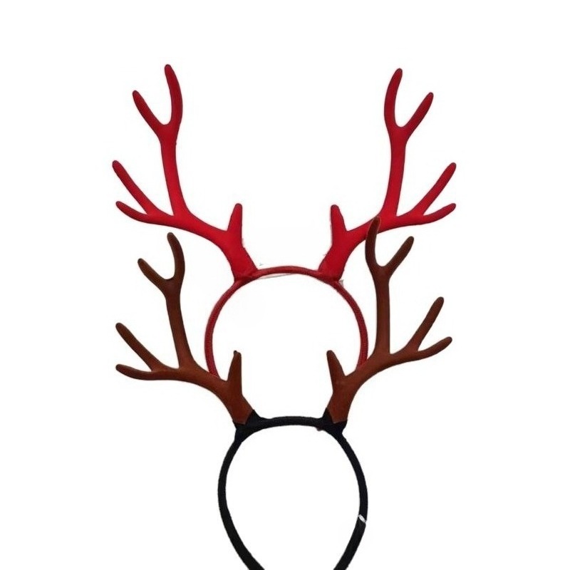 Reindeer Antlers Headband - 10 par 17cm Flokowane Opaski na