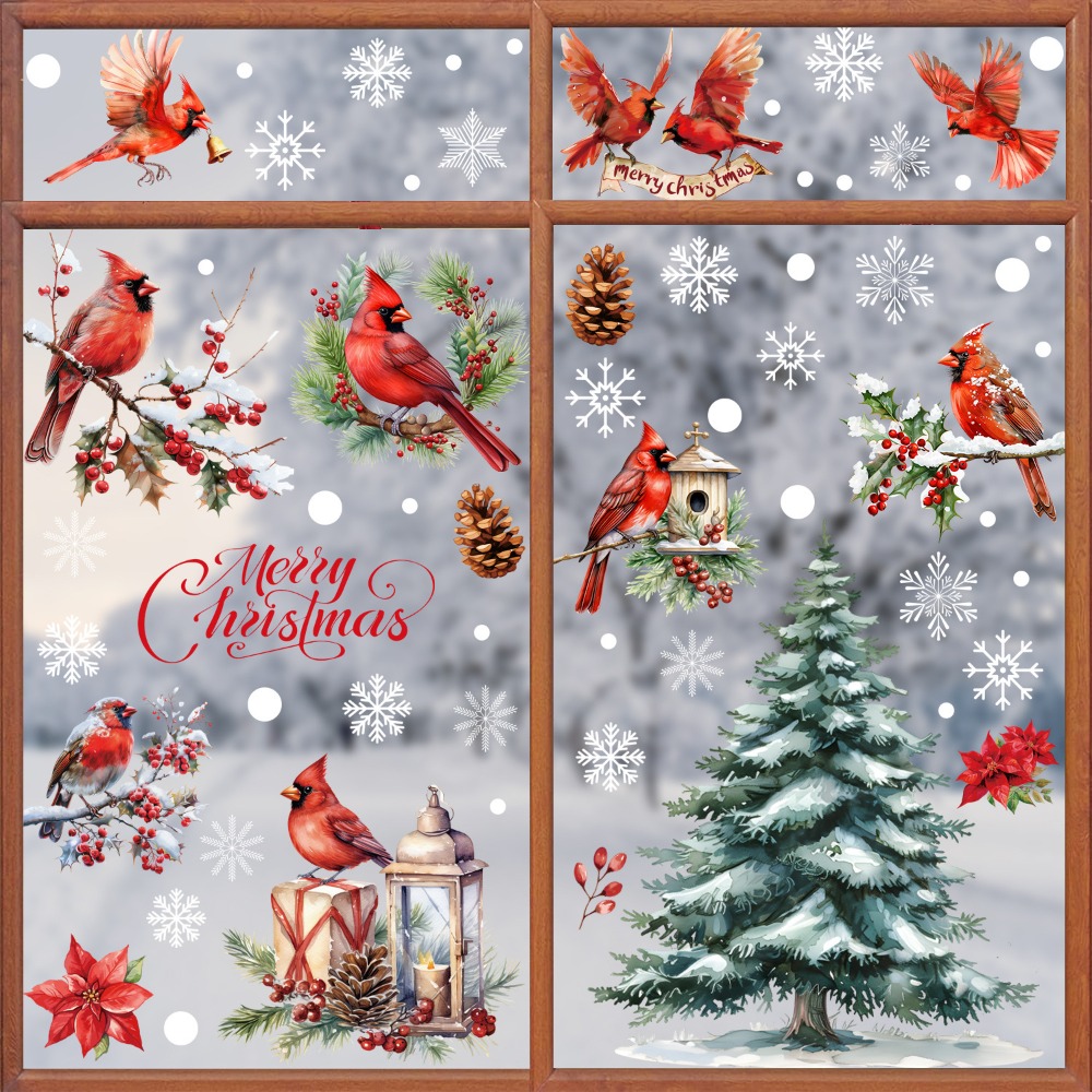 Snowflake Window Decal - 9 szt. Świąteczne naklejki na okno: