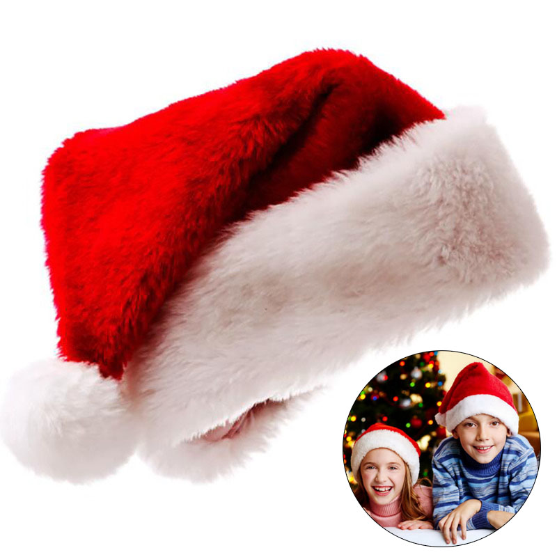 Santa Hat Plush - Pluszowa czapka świąteczna dla dorosłych dzieci