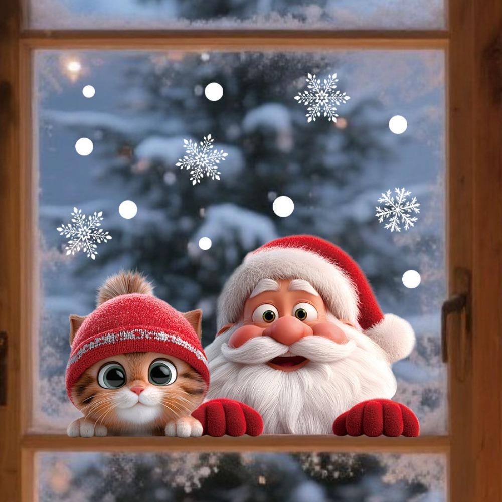 Snowflake Window Decal - 2 szt. Świąteczne naklejki na okno,