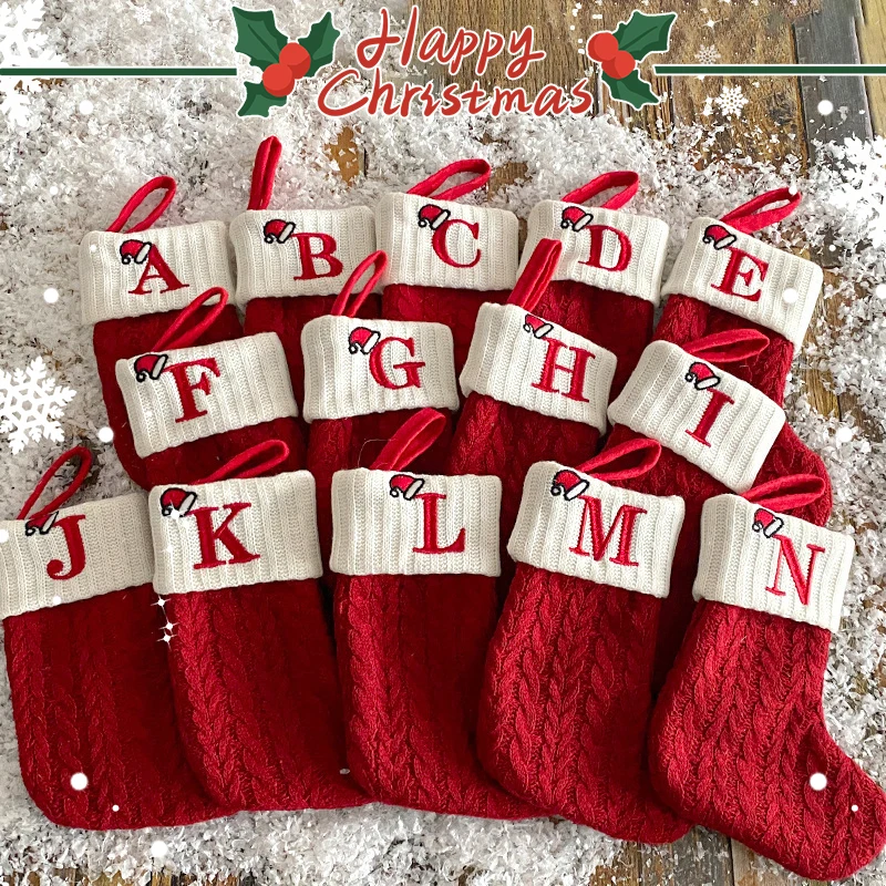 Christmas Stocking Hanging - Dekoracje Świąteczne 2025 Dekoracyjne Litery Świąteczne