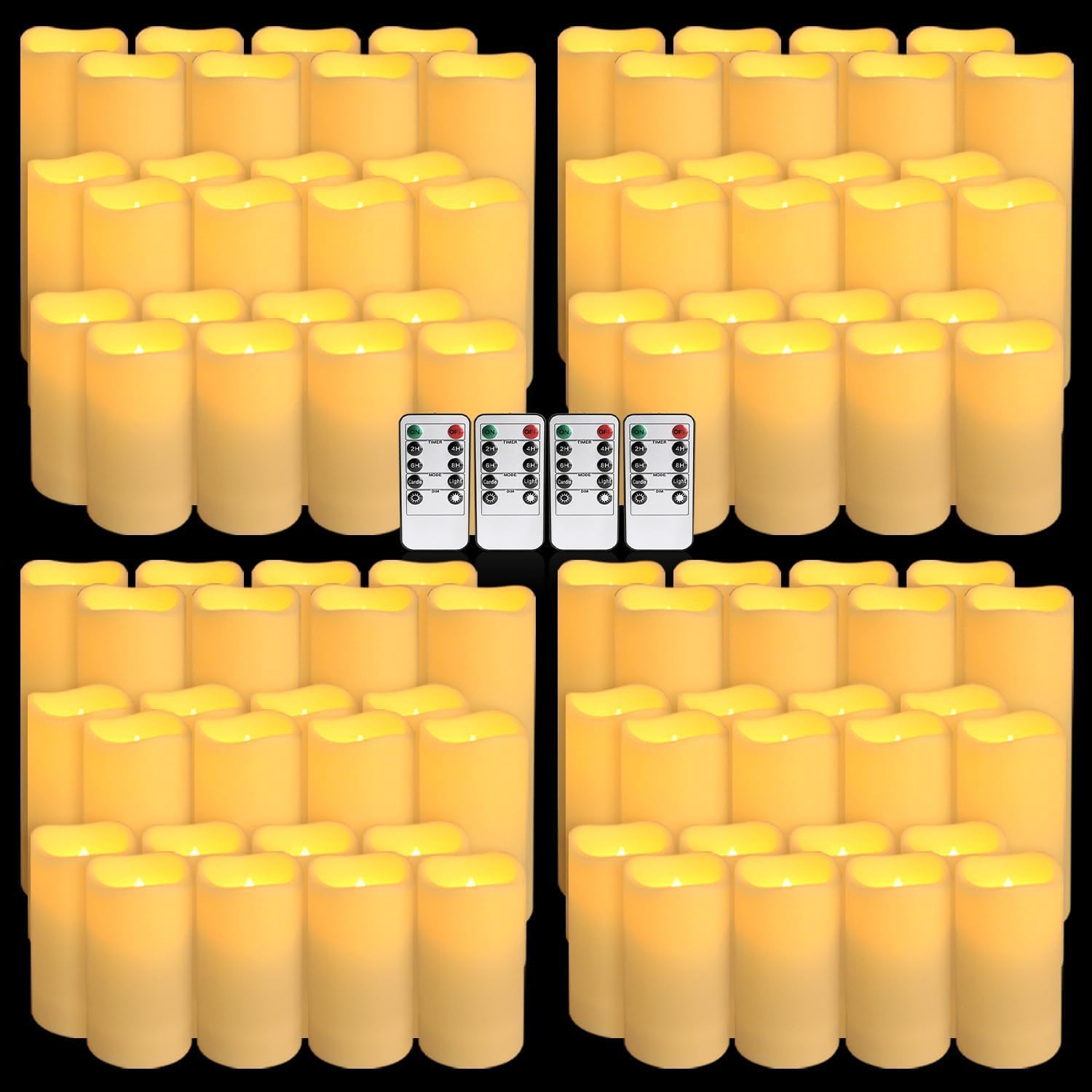 Holiday Candle Set - Zestaw 96 wodoodpornych, bezpłomieniowych świec LED