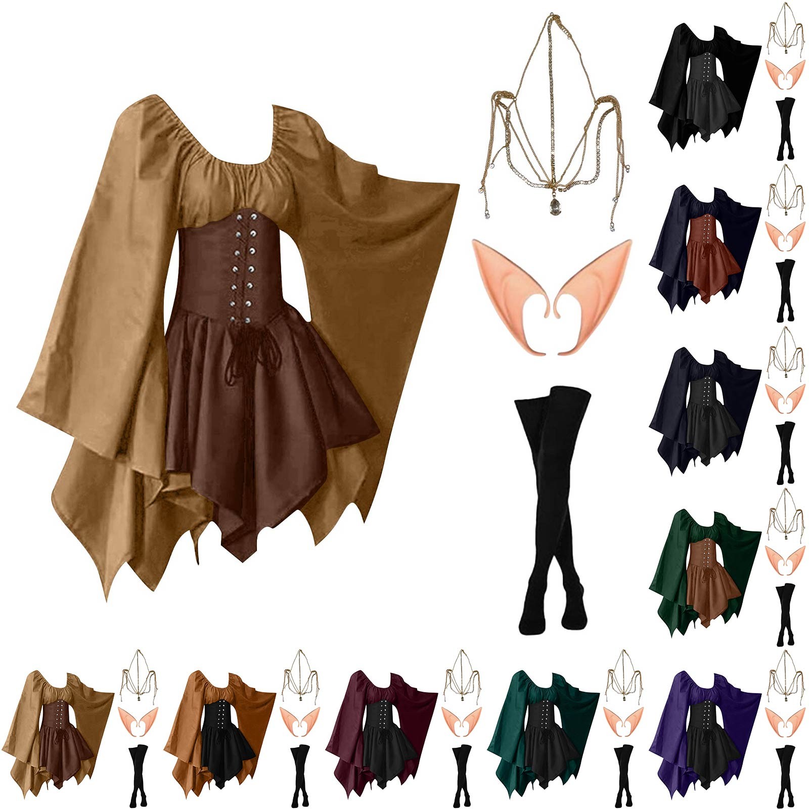 Kostium na Halloween Cosplay P – Elf Costume Christmas recenzja i cena