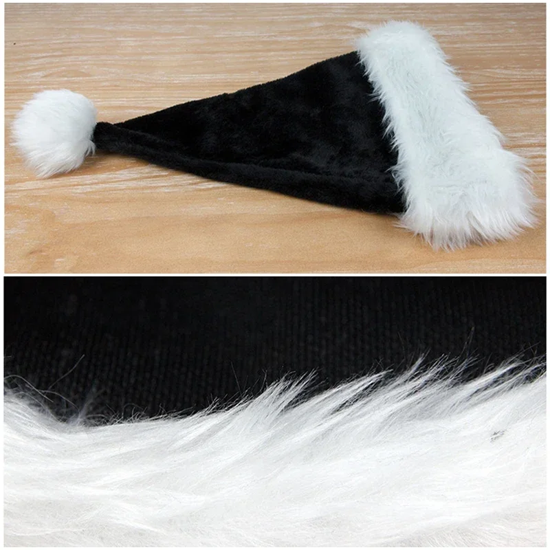 Unisex Xmas czarna pluszowa cz – Santa Hat Plush recenzja i cena