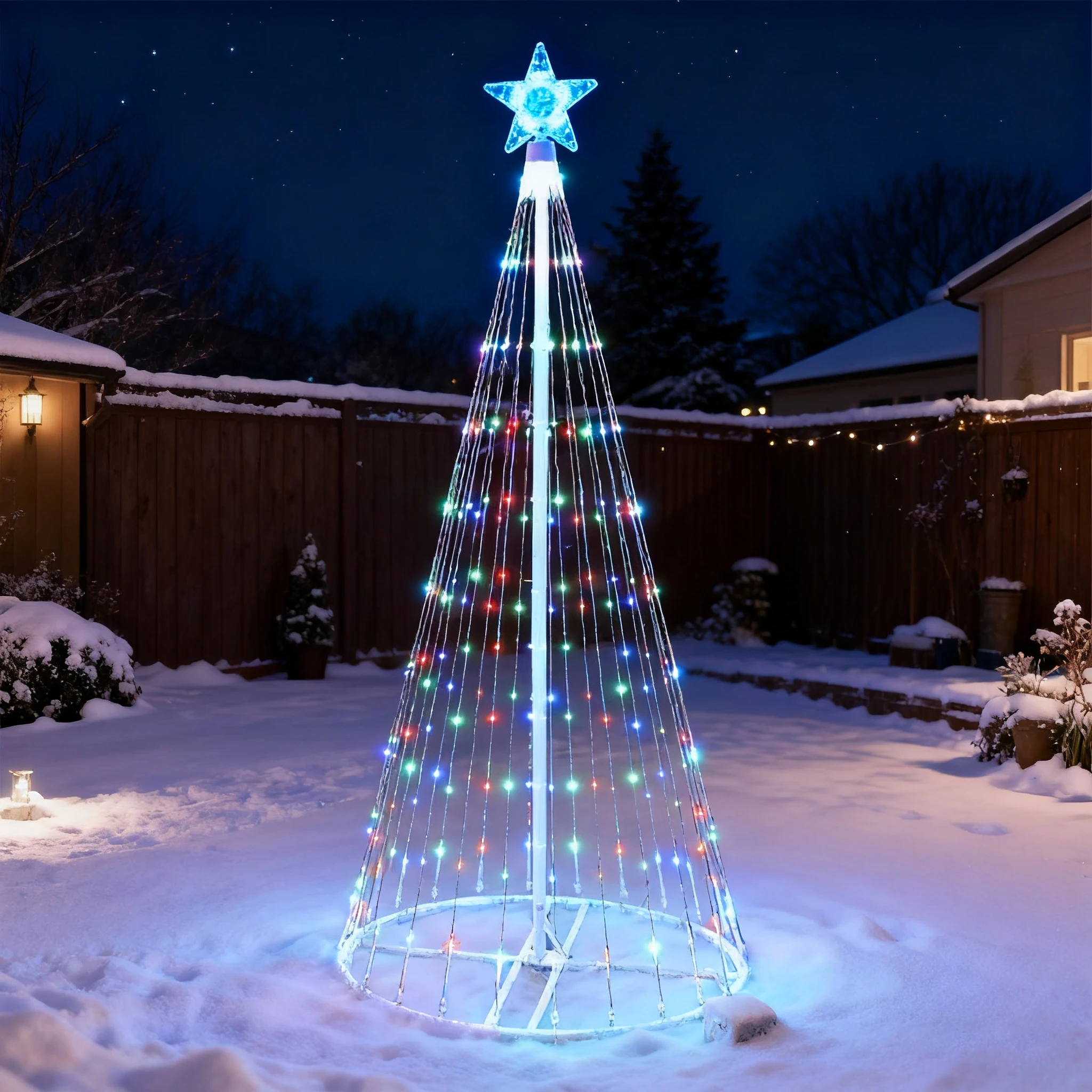 Lampki LED w kształcie wodospa – Star Tree Topper recenzja i cena