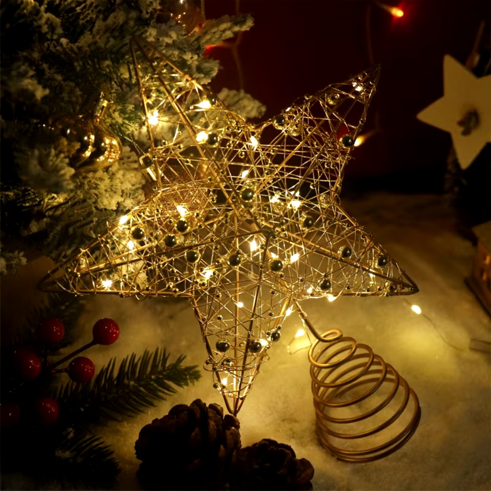 Złota/Srebrna Gwiazda LED na C – Star Tree Topper recenzja i cena