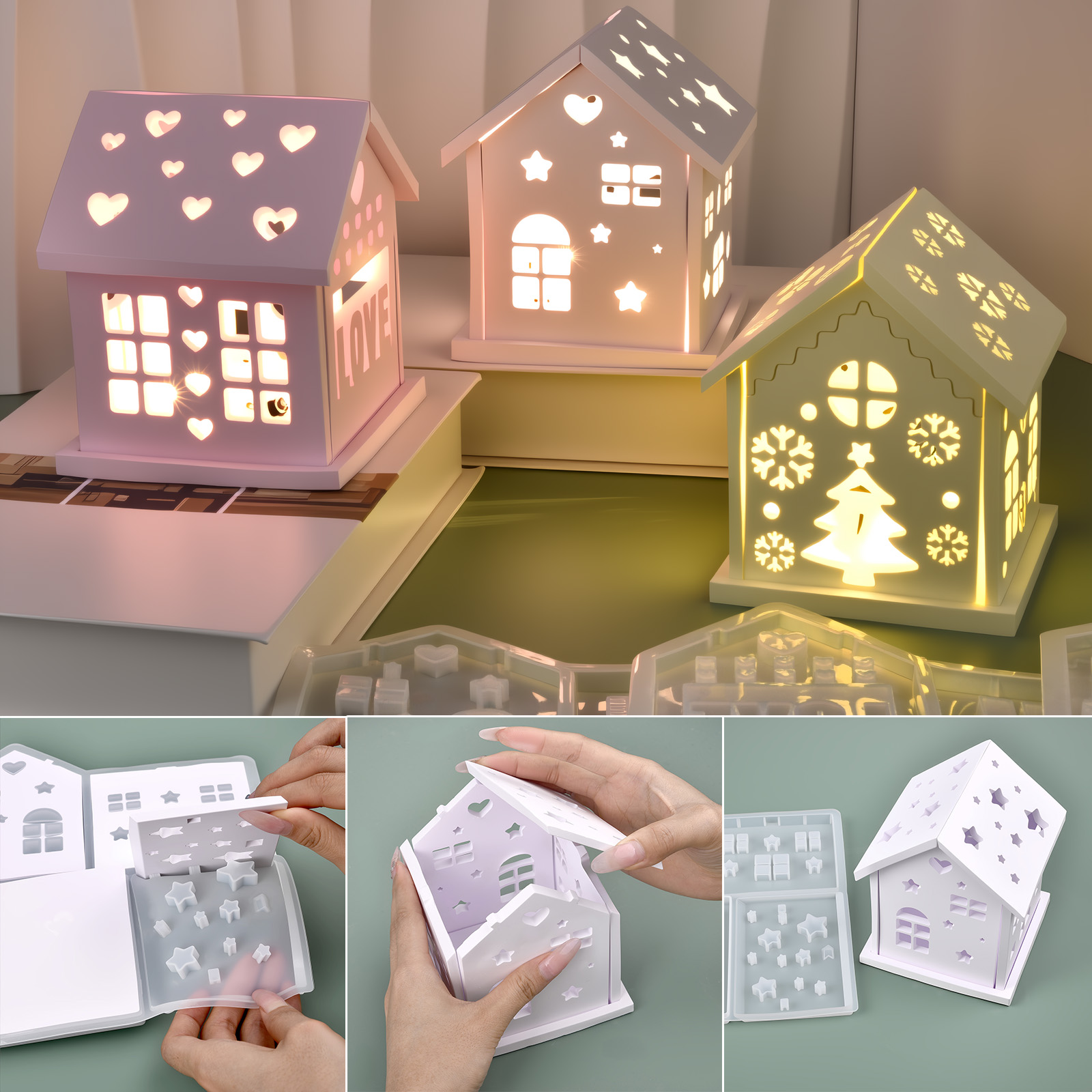 Forma Silikonowa 3D Dom DIY Ch – Holiday Candle Set recenzja i cena