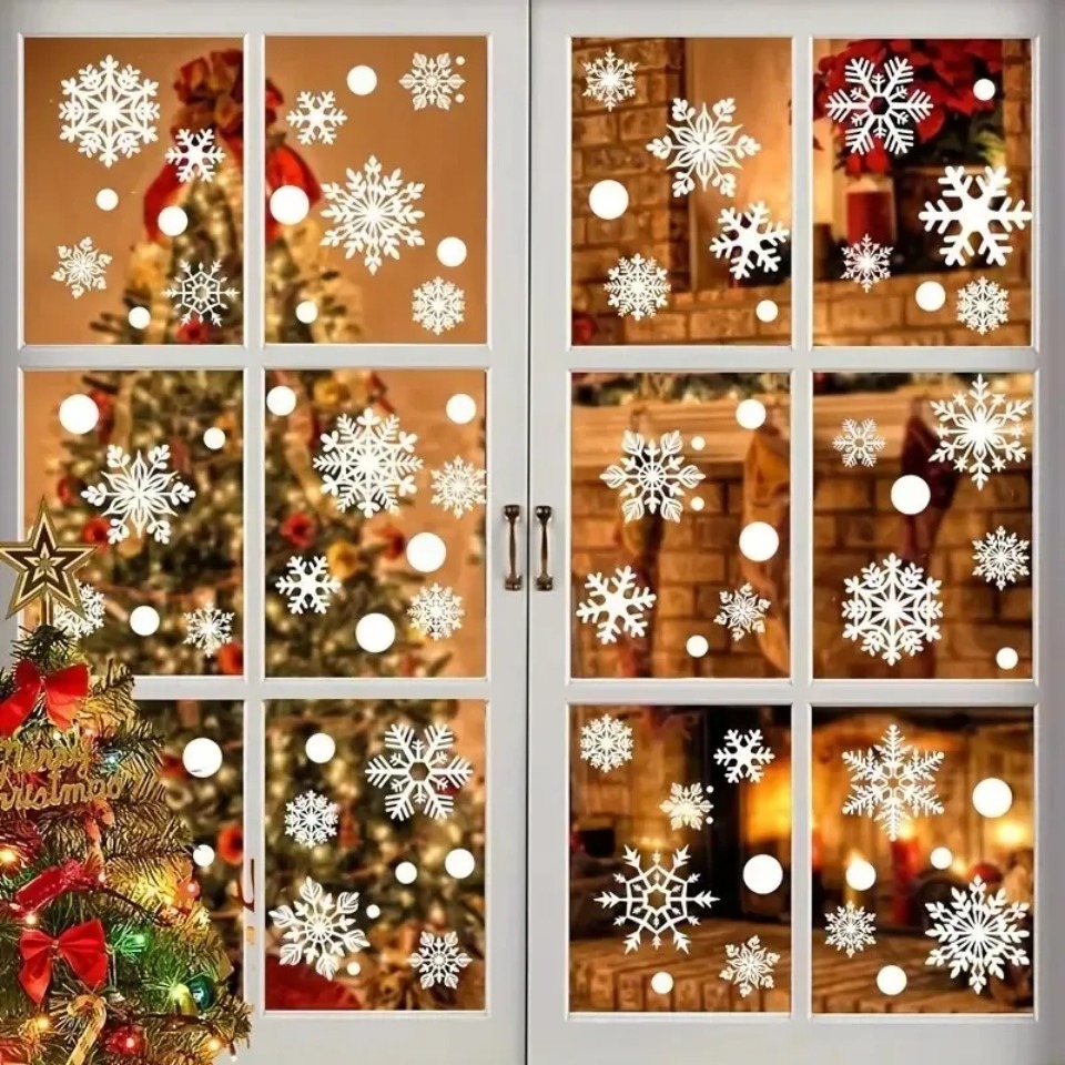 1 Zestaw Naklejek na Okna w Ks – Snowflake Window Decal recenzja i cena