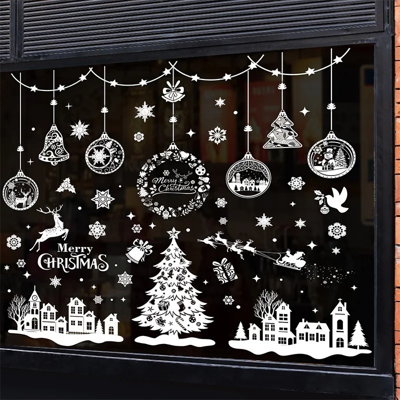 9 arkuszy, 243 sztuki wielokro – Snowflake Window Decal recenzja i cena