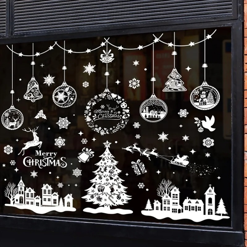 9 arkuszy, 243 sztuki wielokro – Snowflake Window Decal recenzja i cena