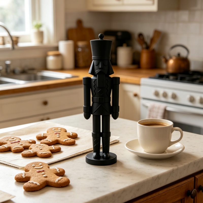 Minimalistyczna czarna figurka – Nutcracker Figurine recenzja i cena