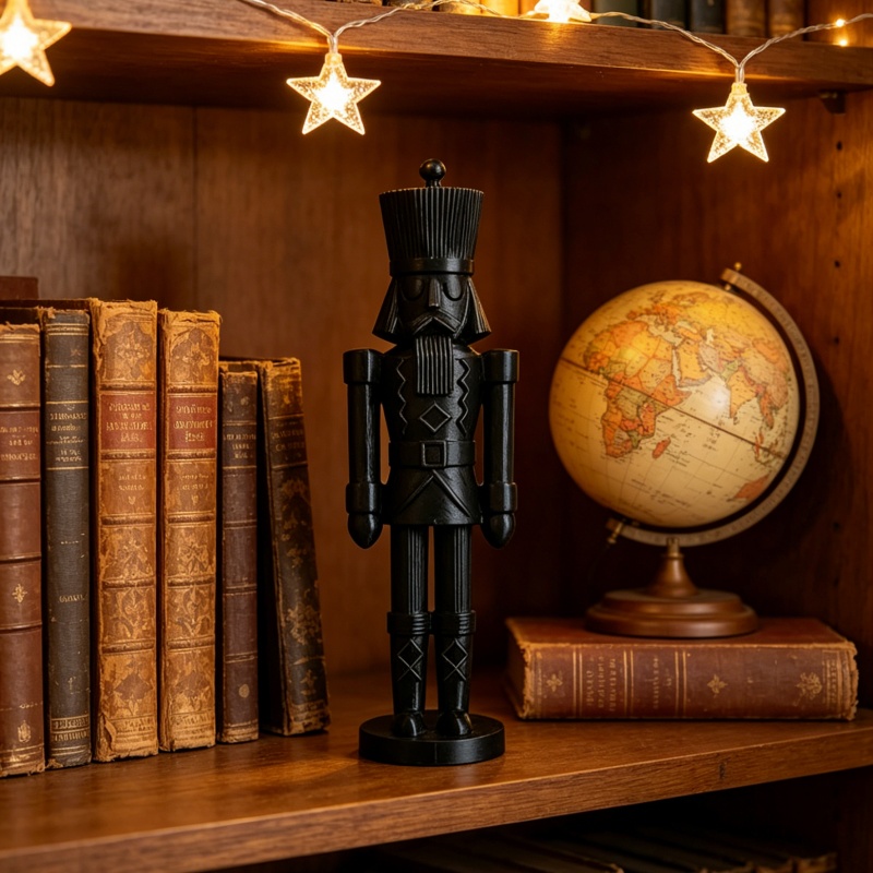 Minimalistyczna czarna figurka – Nutcracker Figurine recenzja i cena