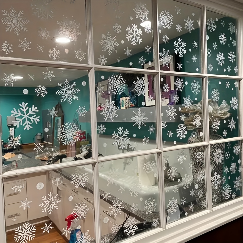 137 szt. Zimowe naklejki elekt – Snowflake Window Decal recenzja i cena