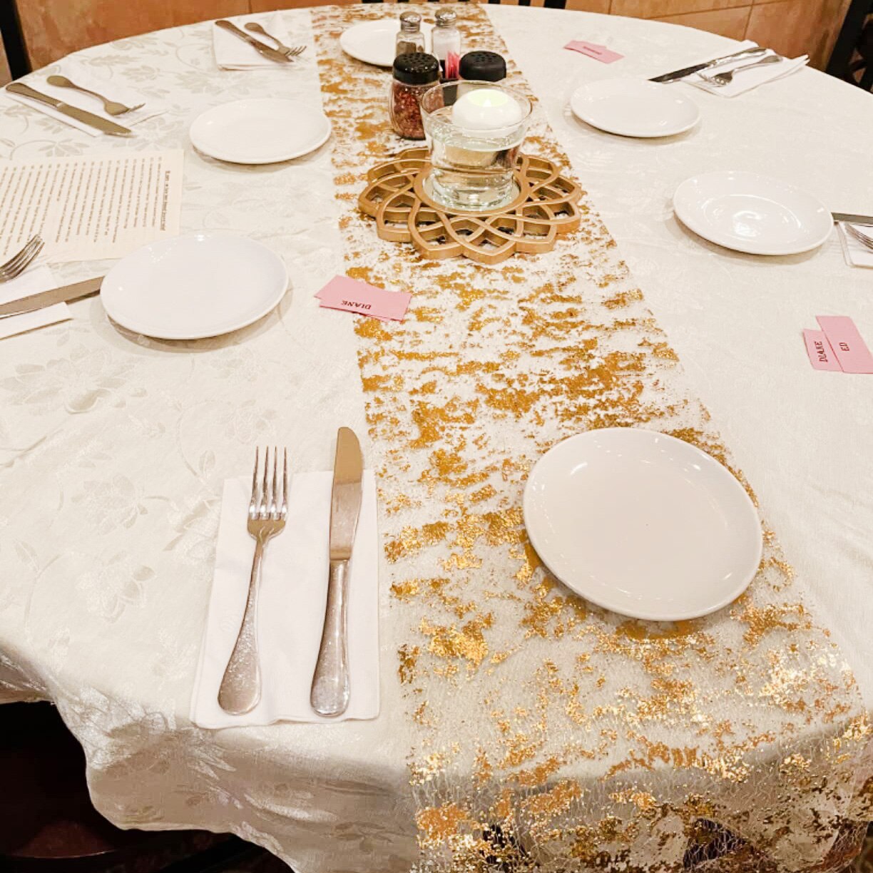 Błyszczący metaliczny złoty ci – Christmas Table Runner recenzja i cena