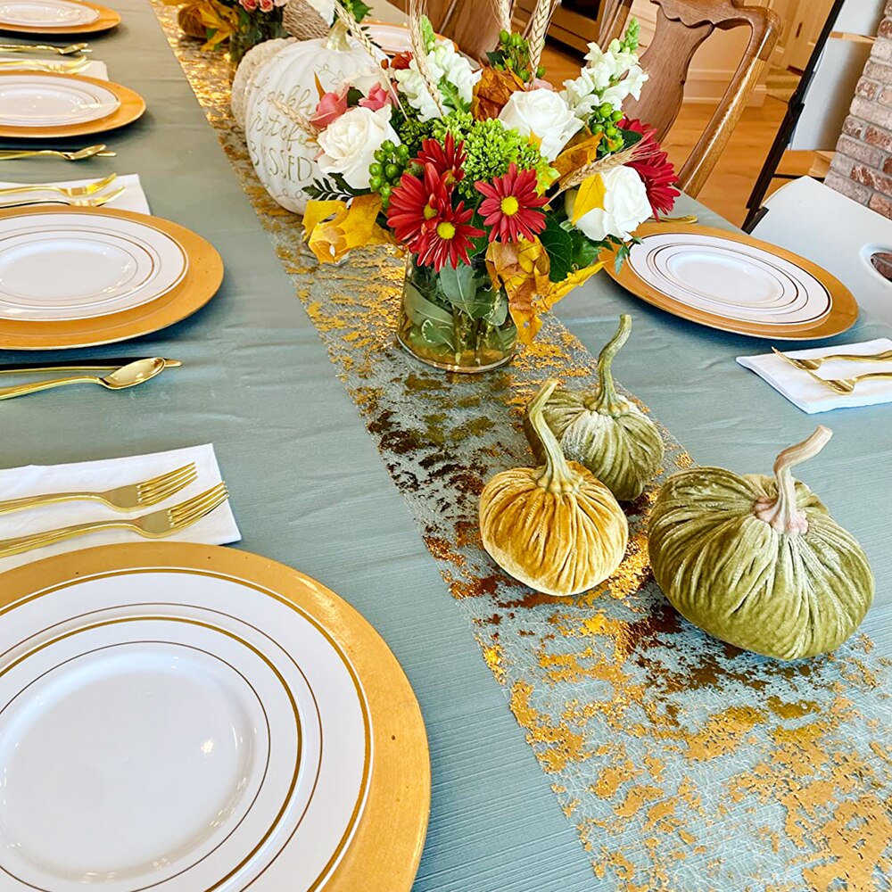 Błyszczący metaliczny złoty ci – Christmas Table Runner recenzja i cena