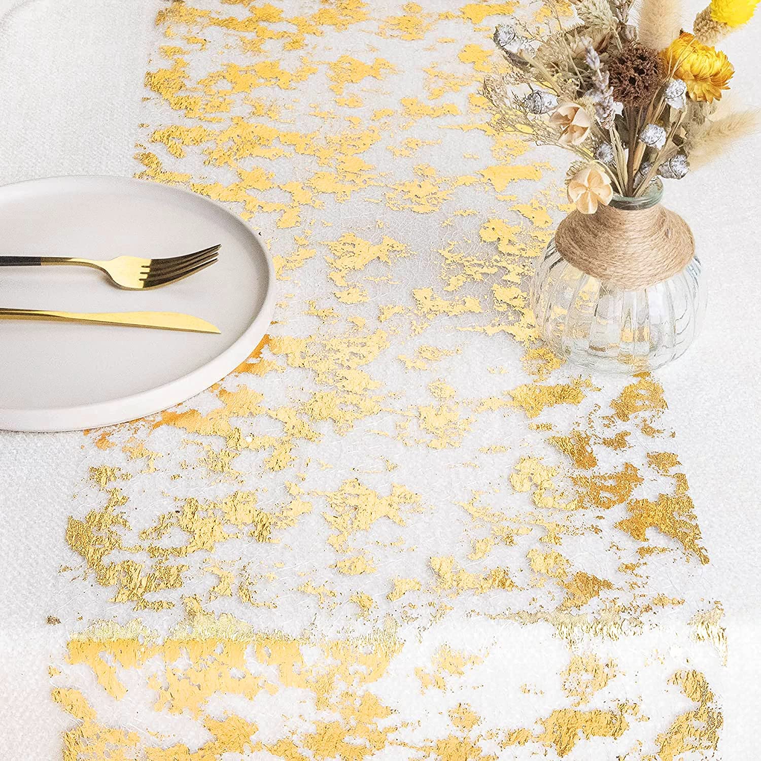Błyszczący metaliczny złoty ci – Christmas Table Runner recenzja i cena