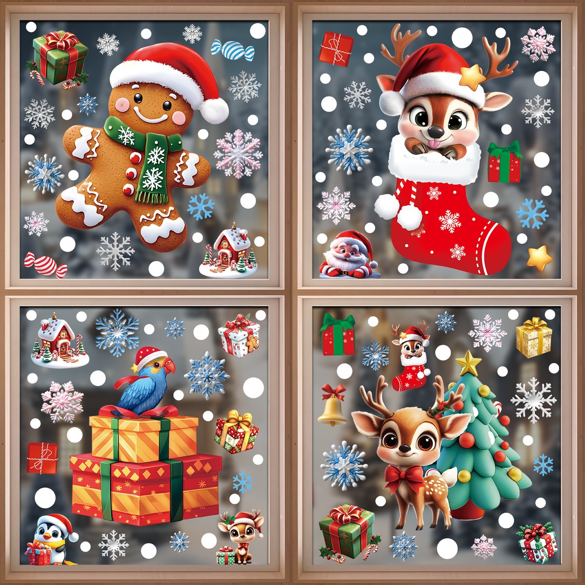 Naklejki świąteczne na okno Pi – Snowflake Window Decal recenzja i cena