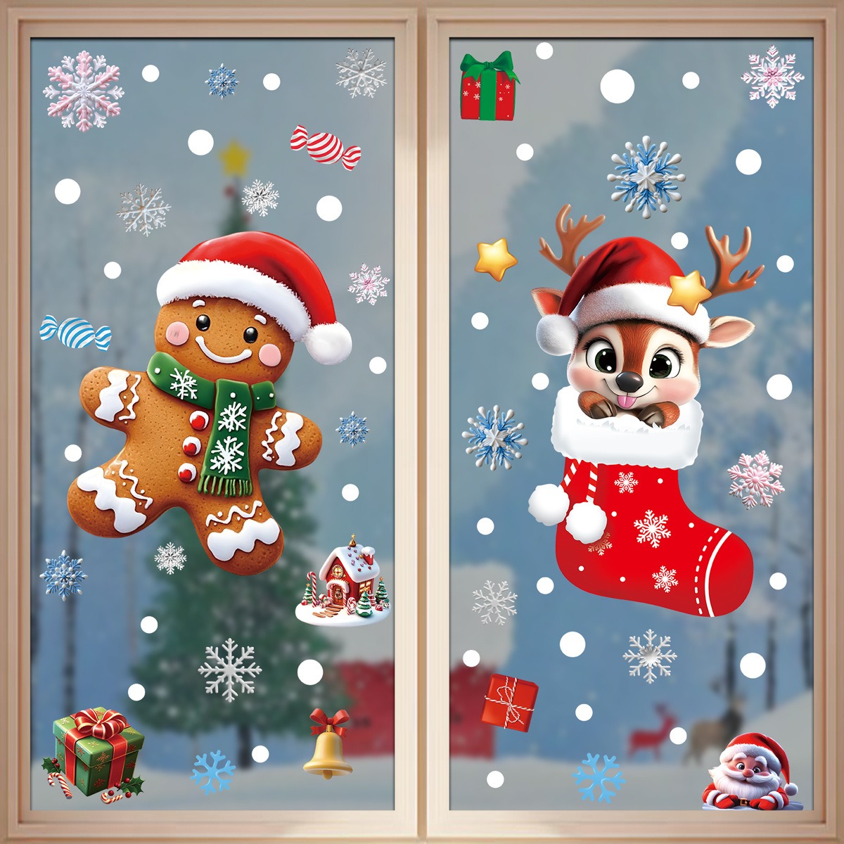 Naklejki świąteczne na okno Pi – Snowflake Window Decal recenzja i cena