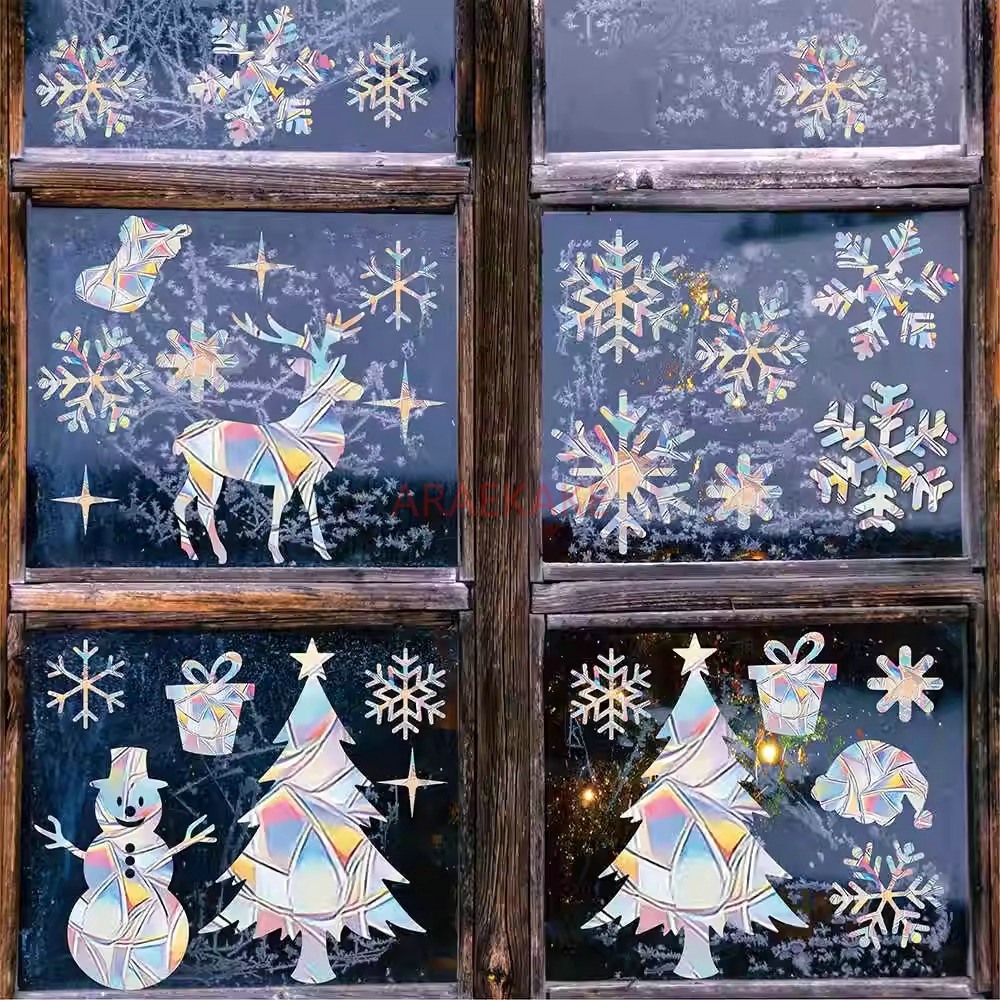 2 zestawy świątecznych elektro – Snowflake Window Decal recenzja i cena