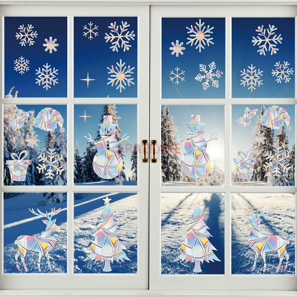 2 zestawy świątecznych elektro – Snowflake Window Decal recenzja i cena
