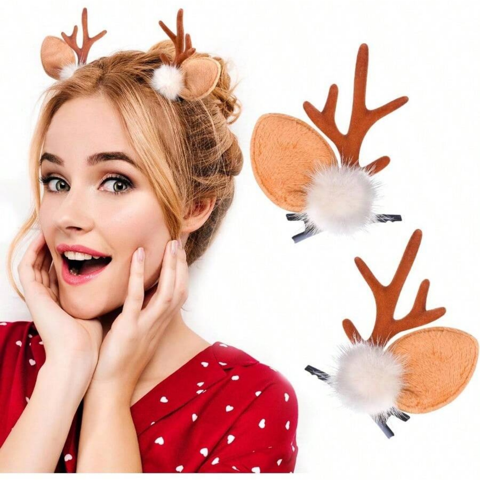 2 szt. Świąteczne spinki do wł – Reindeer Antlers Headband recenzja i cena