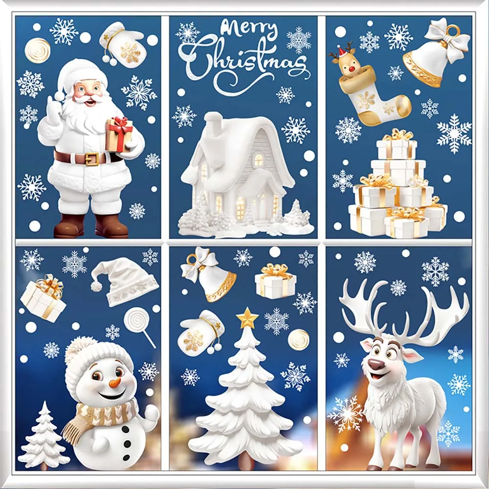 9 sztuk / zestaw Świąteczne na – Snowflake Window Decal recenzja i cena