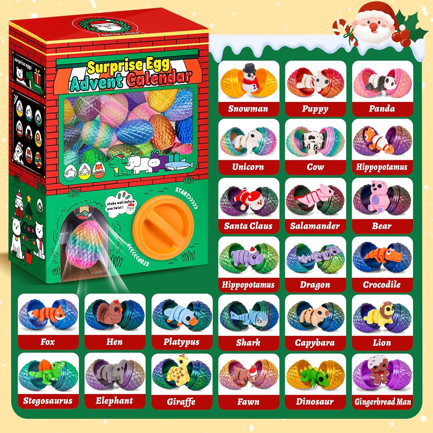 24 szt. Drukowane w 3D Jajka N – Advent Calendar Gift recenzja i cena
