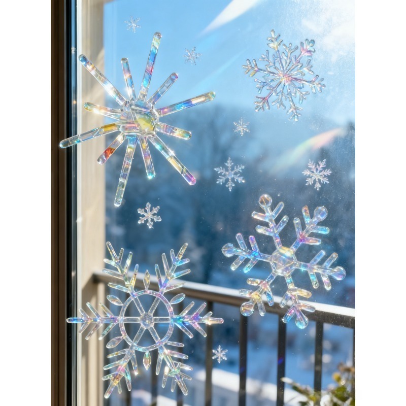 Świąteczne naklejki elektrosta – Snowflake Window Decal recenzja i cena